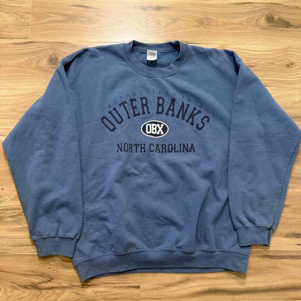 Vintage 00s Outer Banks North Carolina surf skate crewneck size large